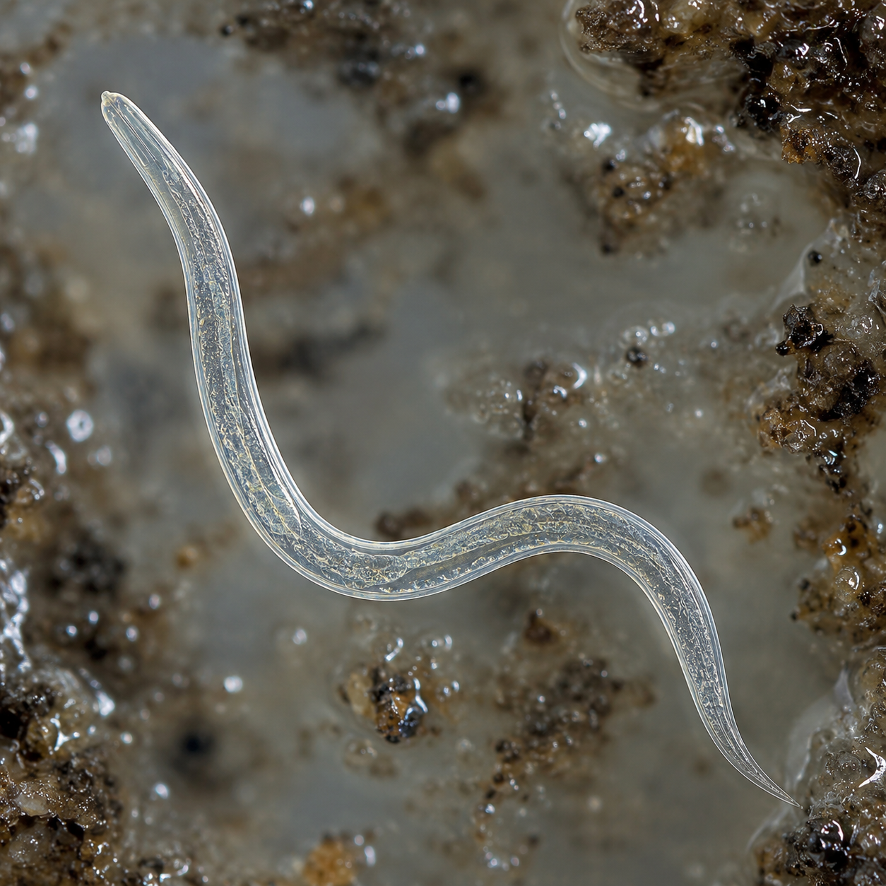 Nematoden als biologische Hilfe gegen Trauermueckenlarven